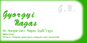 gyorgyi magas business card